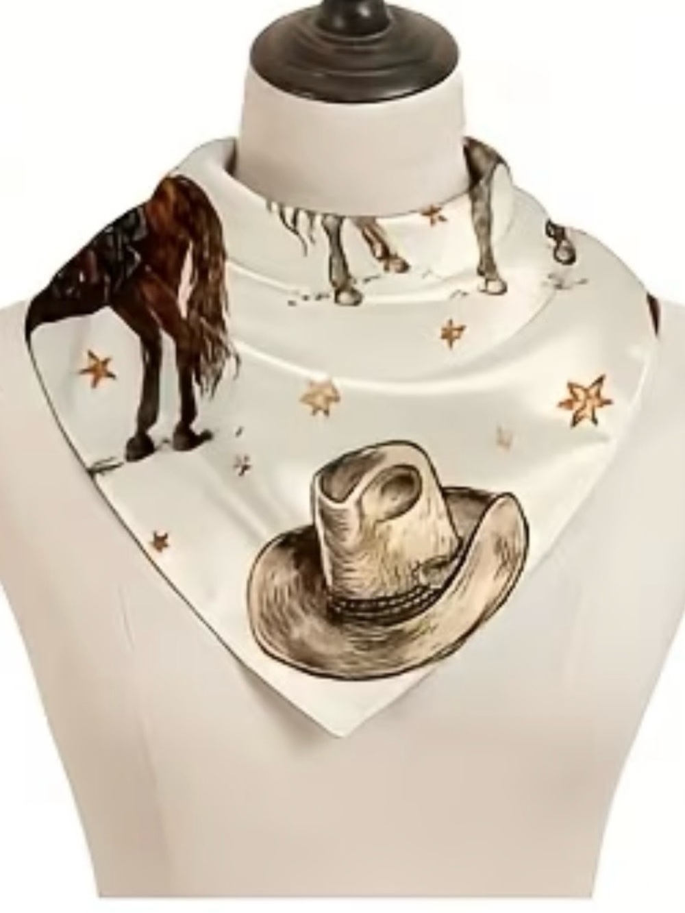 Cowboy Hat & Boots Print Scarf - Hats, Boots & Horses